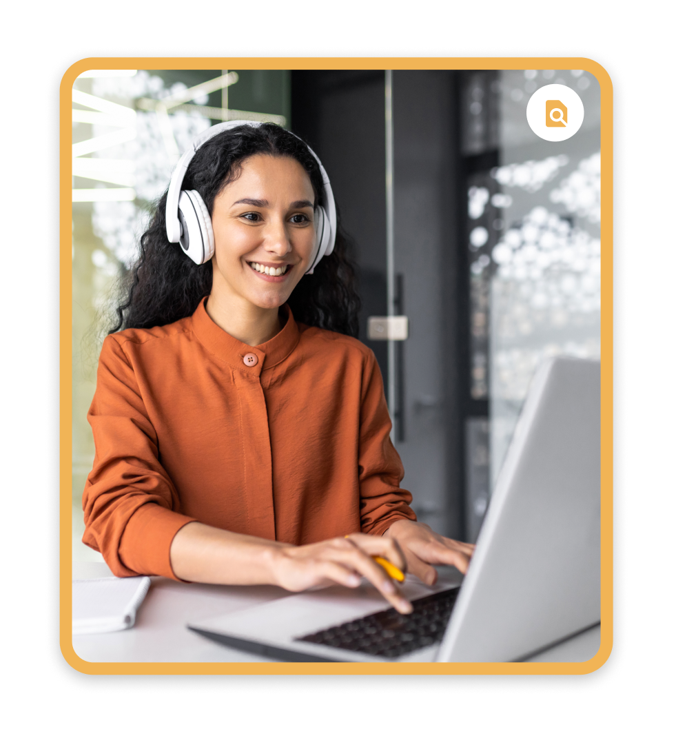 Credit Union Employee Working on Computer