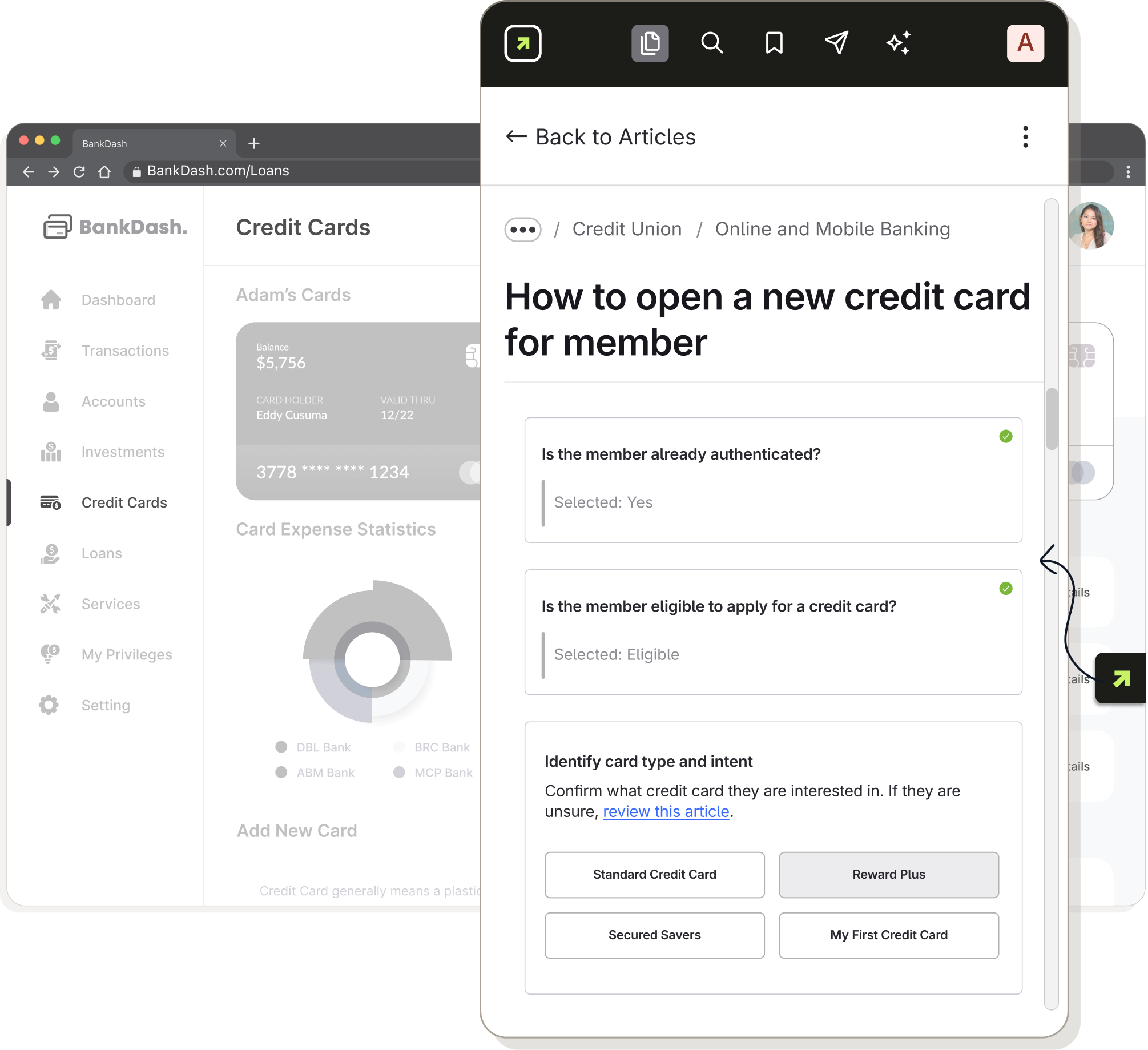 Accessing a decision tree SOP inside Sidekick to complete complex procedures fast