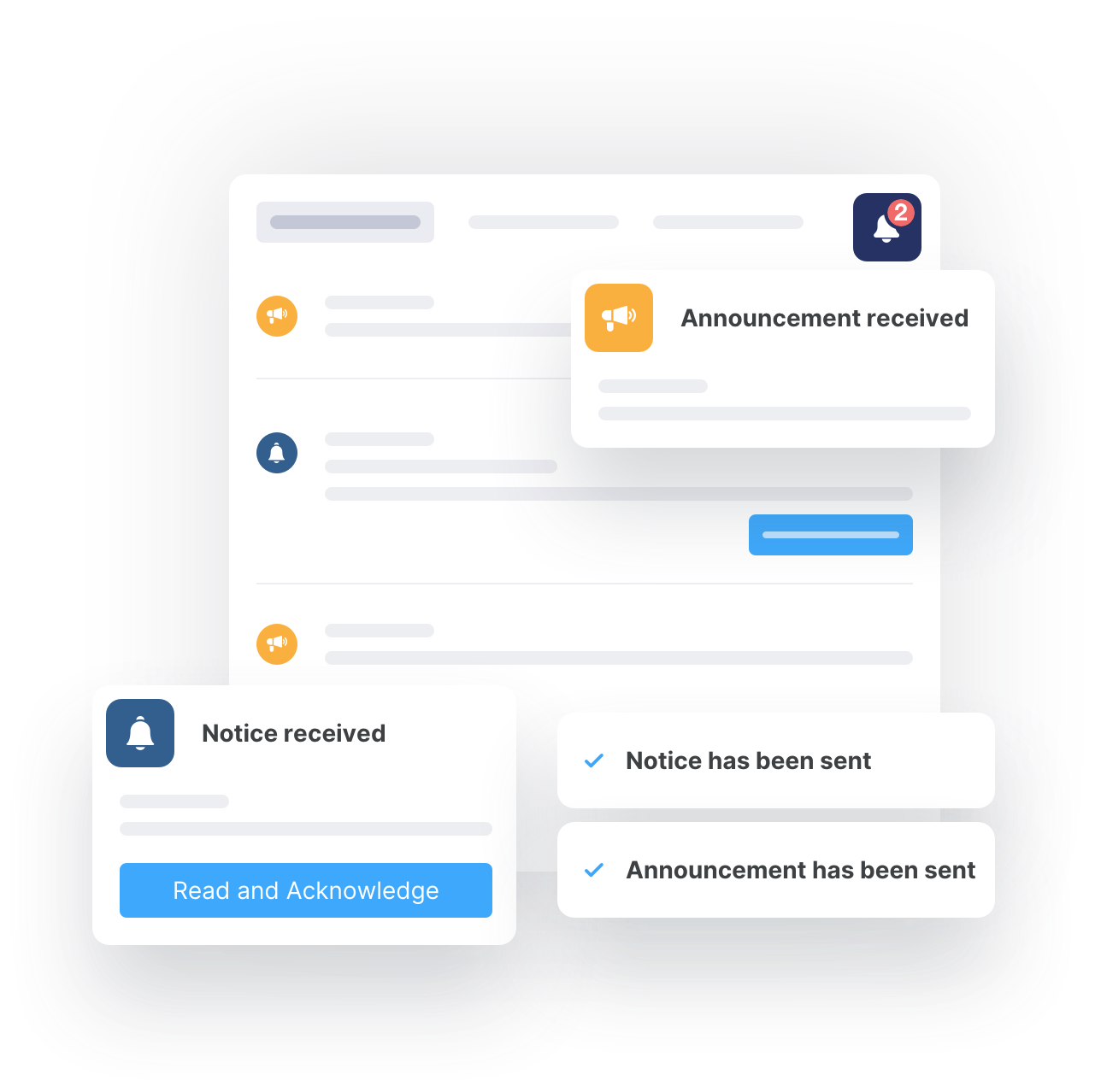 Notifications UI Illustration