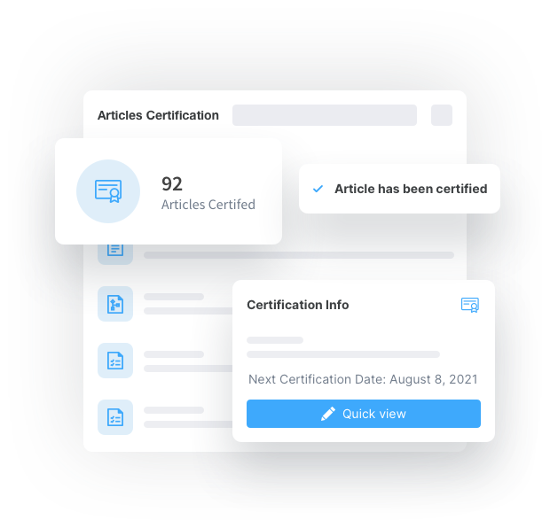 Content Certification UI