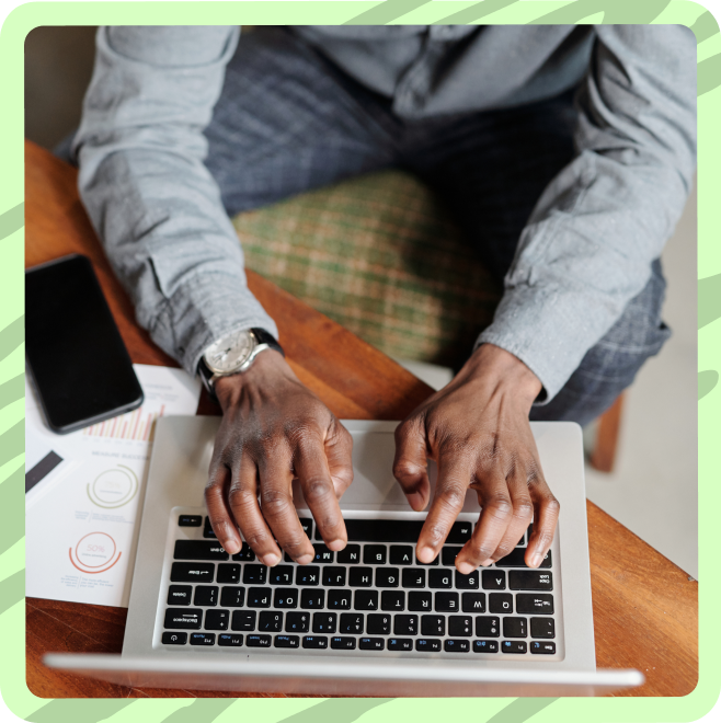 Man using laptop