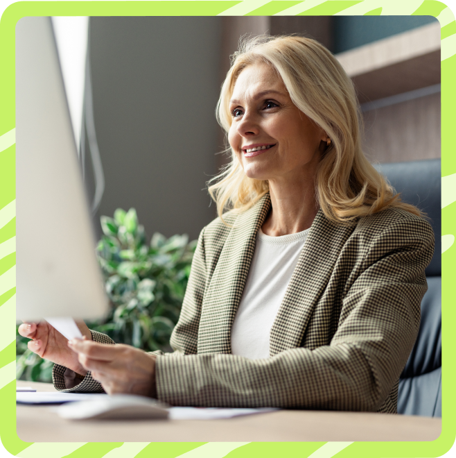 Woman working on desk