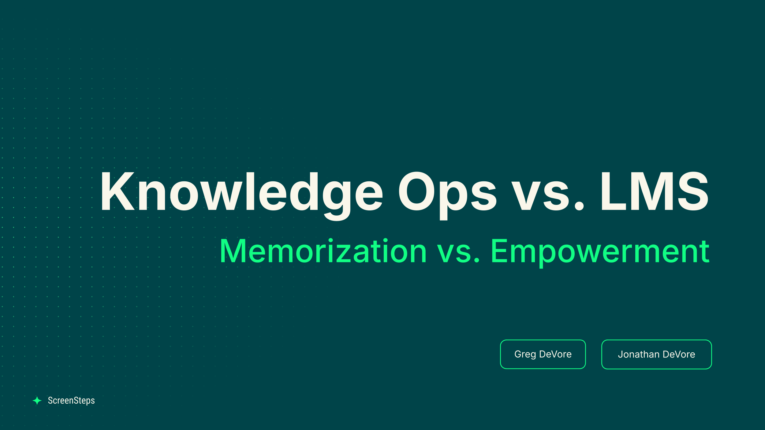 Knowledge Ops vs LMS