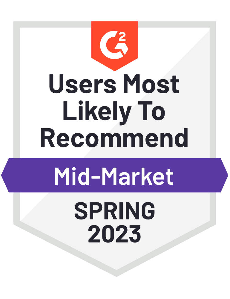 ScreenSteps G2 Spring 2023 Users Most Likely to Recommend