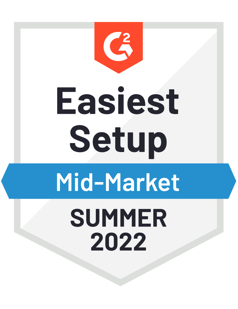 ScreenSteps G2 Easiest Set Up Badge