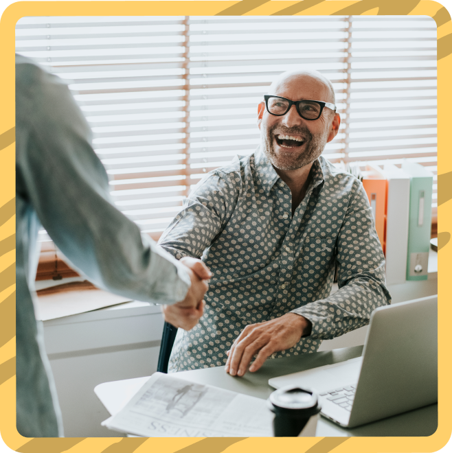 Man-working-happily